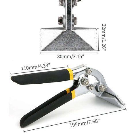 Sheet Metal Seamer Pliers With Non Slip Grip, Built Tough With 45 Steel Hand Clamp For Bending And Flattening Metal, 80x32mm Jaw