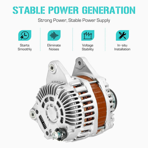 110 Amp Replacement Alternator For NV200 2013-2014 2.0L Sentra 2007-2009 2.0L Versa 2007-2009 1.8L Plug And Play 12V Easy Install
