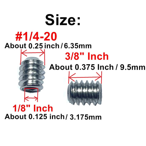 Fifty Piece Set Screws One Quarter Twenty Threads By Three Eighths Inch 304 Stainless Steel Allen Head Hex Socket