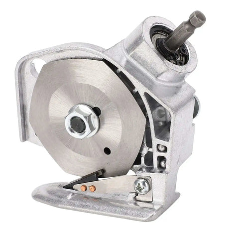 Stainless Steel Drill Attachment For Sheet Metal Cutting And DIY Craft Projects showing cutting blade and drill shaft connection