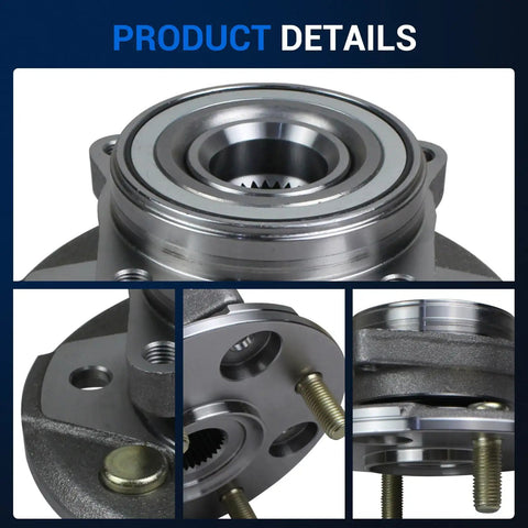 Wheel Hub And Bearing Assembly Pair 513098 For Honda Accord 1990-1997 And Acura CL 1997 2.2L Front Replacement 4 Lug Front Axle