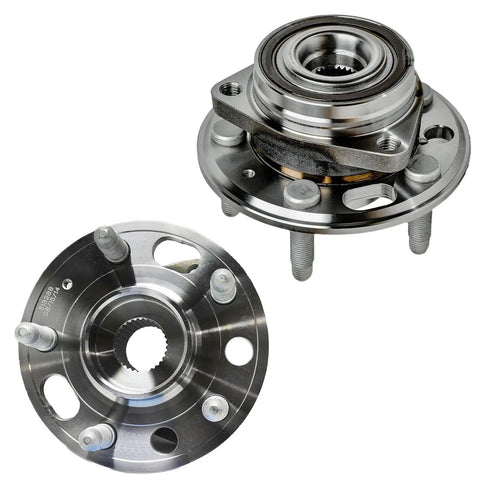 Front CV Axle Shafts And Wheel Bearing Hubs Kit For 2010 2017 Chevy Equinox And GMC Terrain Replacement Set with two hubs visible
