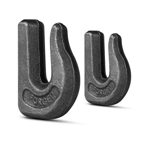 4 Pack Three Eighths Inch Weld-On Chain Hooks Grade 70 Forged Tow Hooks For Trailers Trucks Rigging 6600 Lbs, front view