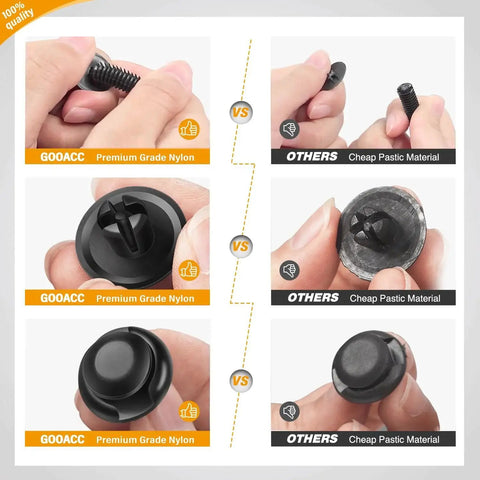 Comparison of Car Bumper Retainer Clips Kit 240Pcs 12 Sizes Push Pin Rivets For Trim Fender with premium and cheap materials