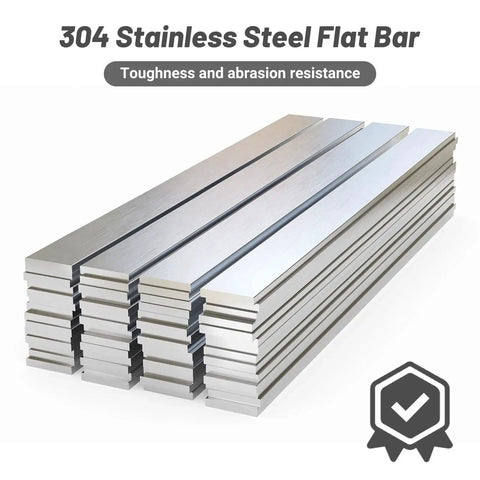 Four Piece 304 Stainless Steel Flat Bar Set With One Eighth Inch Thick, Sixteen Inch Long, One Inch Wide, Brushed Finish, Ideal For Do It Yourself Crafts, Metalworking, Jewelry Making, Electronics Projects, And General Fabrication