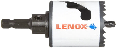 Heavy Duty Hole Saw With Arbor For Metal From Lenox Tools, Speed Slot Design, 1-3/4 Inch Diameter, side view