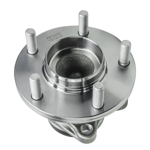 Front view of Rear Wheel Bearing And Hub Assembly For 2007 2014 Mazda CX 9 FWD With 5 Lugs And ABS 2 Piece Kit Drop In And Includes 10 Year Warranty