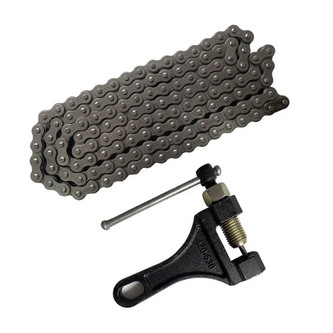 420 Chain 132 Link Motorcycle Standard Roller Chain With Chain Breaker And 6 Connecting Master Link for mini ATVs and scooters