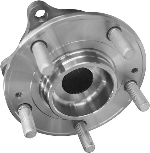 Front view of wheel hub from Front Wheel Bearing And Hub Replacement Kit For 2016 2017 2018 2019 Hyundai Sonata And Kia Optima