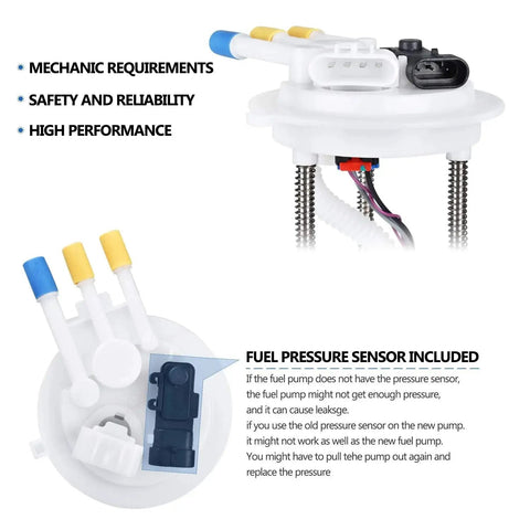 Top view of Fuel Pump With Sensor E3542M Replacement Fits 2000 2005 Buick Century 3.1L V6 showing connectors and wires