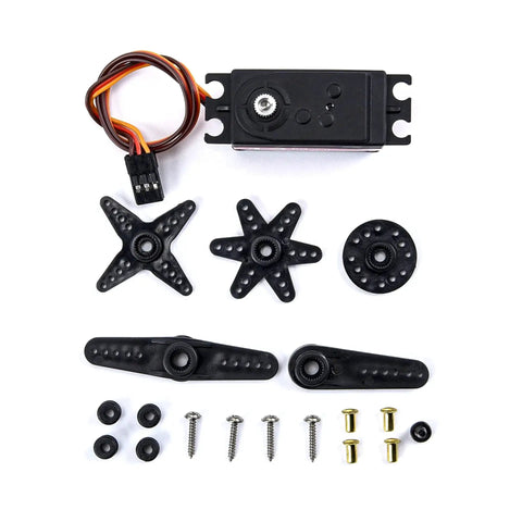 Readytosky waterproof 12kg servo kit with metal gear digital servo, mounting hardware, three black servo horns