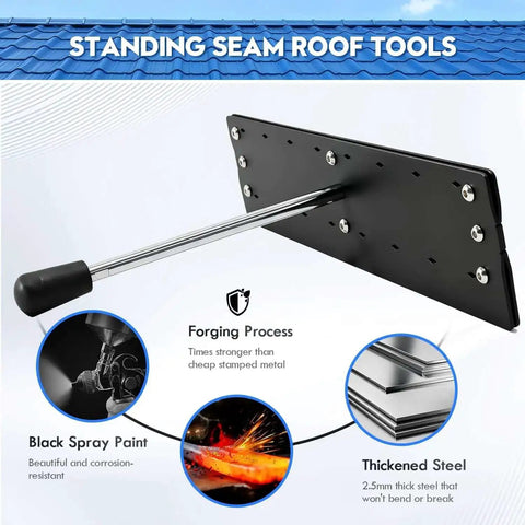 Fifteen Point Seven Inch Heavy Duty Sheet Metal Folding Hemming Tool Dual Side Bender With Sight Holes For Roofing Ductwork Metalworking