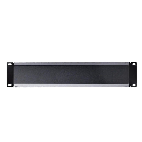 Horizontal 2U Server Rack Cable Management Finger Duct With Cover for 19 Inch Network Racks, front view.