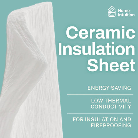 Ceramic insulation sheet, white ceramic fiber panel, Home Intuition brand, for insulation and fireproofing