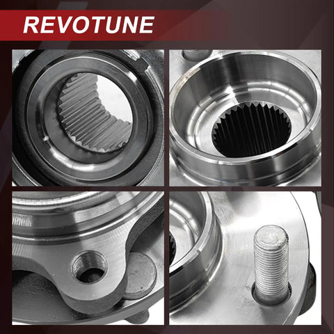 Two Piece Front Wheel Bearing Hub Assembly Direct Fit For JX35 2013 Maxima 2009 2019 Murano 2009 2018 Altima 2007 2018 Pathfinder 2013 2019 QX60 2014 2019 Part 513296 Compatible OEM Quality Replacement close-up details