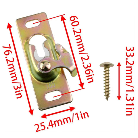 RV Sliding Door Hanger Set With Plates And Pocket Door Hardware Kit, Includes Mounting Screws, High Hardness Metal Construction