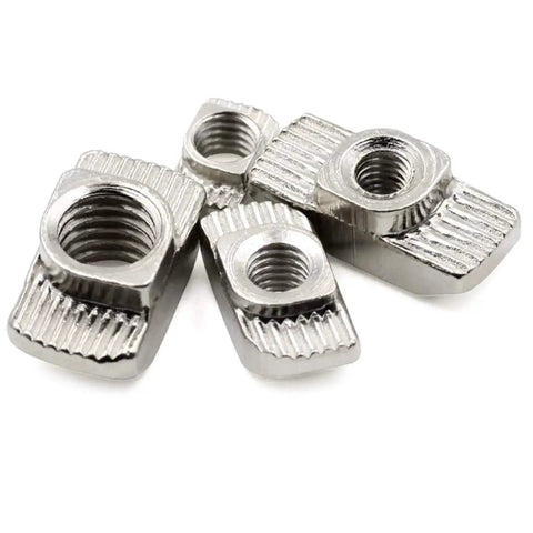 50 Pack 4040 Series M8 Hammer Head T Slot Nuts for 40 Series Aluminum Extrusion Nickel Plated Steel Fasteners