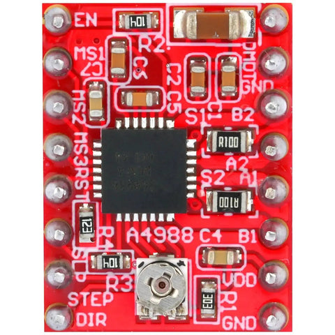 Top view of Five Pack A4988 Stepper Motor Driver Modules with heat sinks for 3D printers and Arduino.