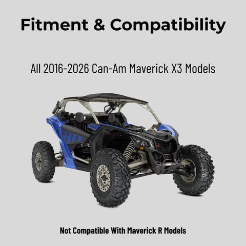 Can Am Maverick X3 model compatibility for No Drill Dash Mount For 8 Gang Switch Panel Custom Fit For Maverick X3 Cockpit