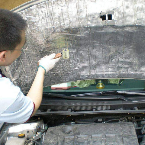 LUMITECO auto sound-deadening roller wheel applying PU heat-abatement mat under car hood