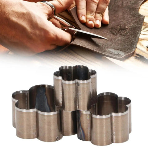 Flower Shaped Leather Hole Punch Die Set, 3-Piece Alloy Steel Punch Tools For Leatherwork, Fabric Crafts And DIY Projects.