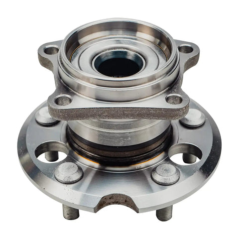 Close-up view of Pair Rear Wheel Hub And Bearing Assembly For Toyota RAV4 2001 2002 2003 2004 2005 AWD 5 Lug Models, 2 Piece Set.