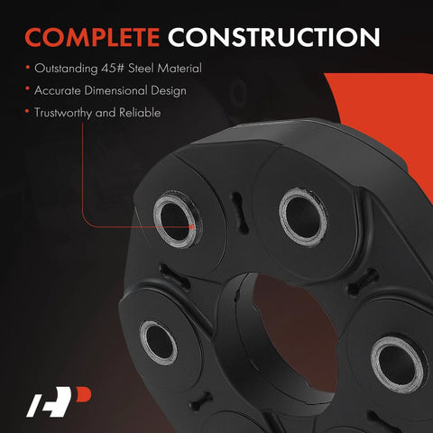 A-Premium drive shaft flex joint coupling with black flange and multiple bolt holes around the hub
