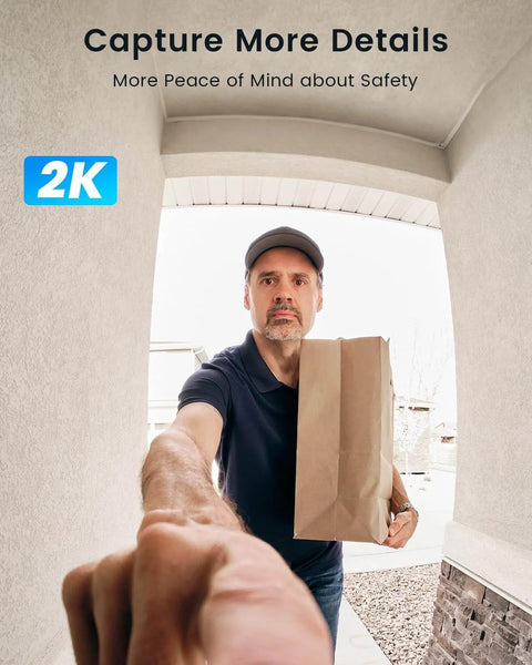 View from 2K Wireless Doorbell Camera With Adjustable Mount No Monthly Fee Local SD Storage Real-Time Alerts Motion Detection
