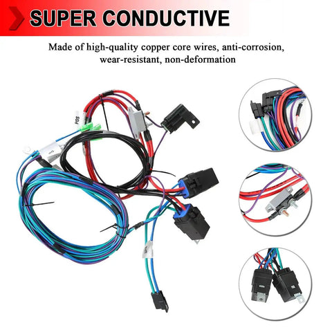 Marine Tilt Trim Wiring Harness Kit With Relay Reset Circuit Breaker for PT 130 PT 35 Jack Plate hydraulic units