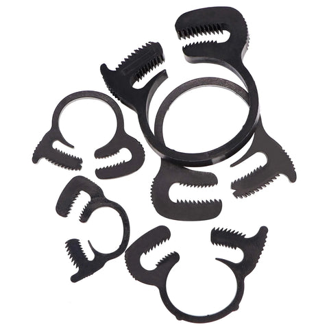 60 Pcs Heavy Duty Nylon Double Snap Hose Clamps Set In 8 Sizes For Silicone Vinyl LDPE Tubing Non Metallic Corrosion Resistant Kit