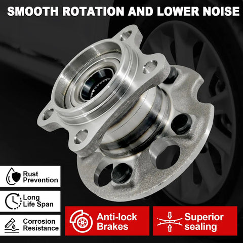Rear Wheel Bearing Hub Assembly Drop-In Replacement For AWD SUVs And Crossovers Fits Toyota Highlander 2004-2013 Venza 2009-2015