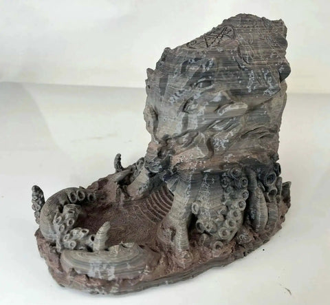 Rock Stone Colored PLA Filament 1.75mm Multi Color 1kg print showcasing sand yellow brown and black shadow accents on artistic model