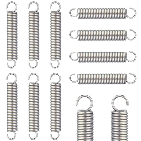 10 Pcs SP 9600 extension springs, 1/4 in x 1-1/2 in, 0.035 in stainless steel, open ends