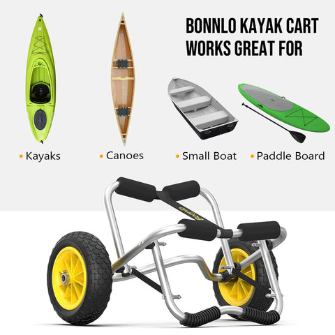 Go-To Universal Kayak Carrier Trolley For Kayaks Canoes Paddleboards Float Mats And Jon Boats With 200-Pound Capacity pictured