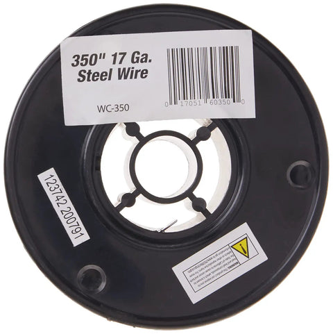 Durable 350 Ft 17 Gauge Galvanized Steel Wire Coil For Fencing And DIY Projects With 125-145 Lb Break Load And High Tensile Strength Fi-Shock WC-350, spool view.