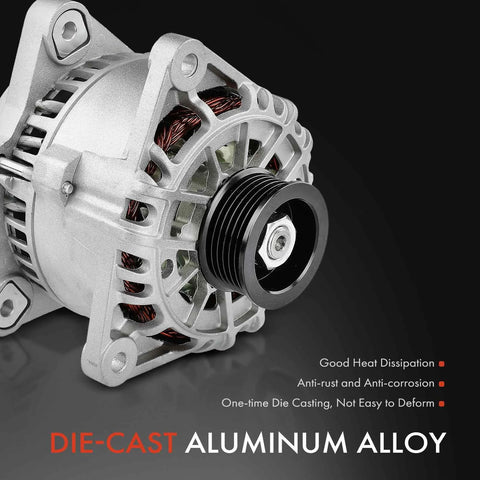 Beefed Up 110 Amp 12V Alternator For Ford Ranger 2001 2009 And Mazda B2300 2001 2009 L4 2.3L Engine With 6 Groove Pulley Clockwise