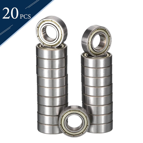 HiPicco 682ZZ miniature deep groove ball bearings, 2x5x2.3mm, chrome steel, Z2 shield, 20 pcs