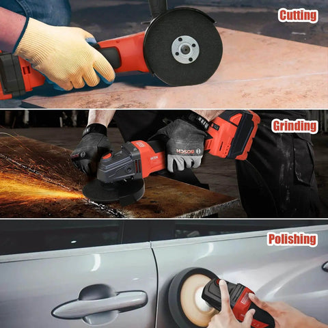 18V Cordless Angle Grinder With Brushless Motor, Eight Thousand RPM Beast For Cutting, Grinding, Polishing Metal