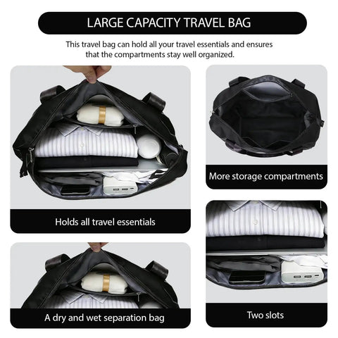 Expandable Rolling Duffle Bag With Wheels 22 To 42 Liter Capacity Foldable Luggage With Clothes and Gear Organized Inside