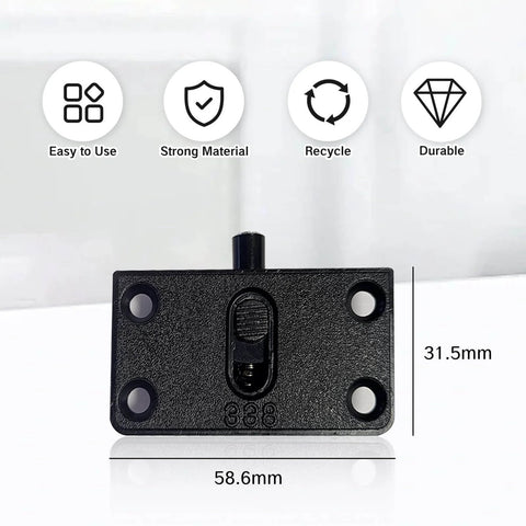 2 Pack Sliding Cabinet Door Hardware Kit Black Hidden Track System With Durable ABS And Nylon Wheels for closet