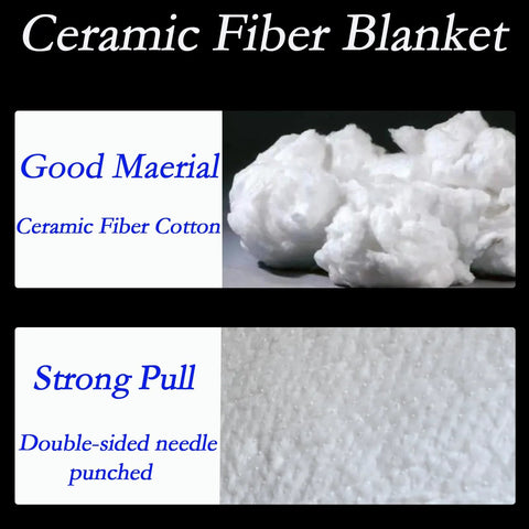 Ceramic fiber blanket insulation, white cotton-like fiber with double-sided needle-punched texture