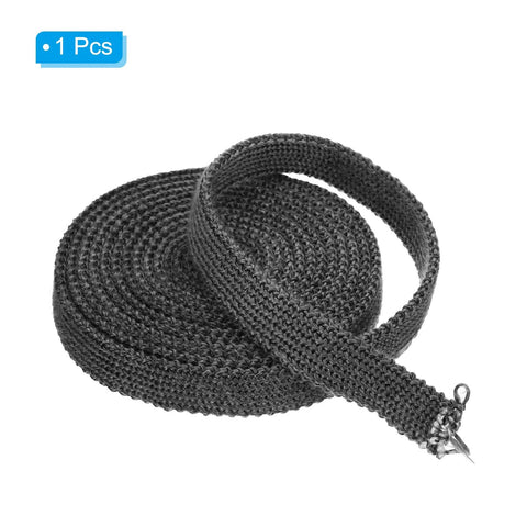 PATIKIL wood stove gasket rope, graphite fiberglass flat seal, black, 3/4x1/8x118 in