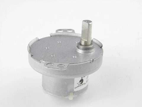 12V DC Geared Motor JS-50 With D Shaft 70 RPM CW CCW Direction Low Noise Iron Shell POM Plastic Gears 7mm Shaft for DIY