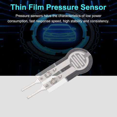 MECCANIXITY thin film pressure sensor FSR-400sB pad with two metal terminals and round sensing area, 2-pack