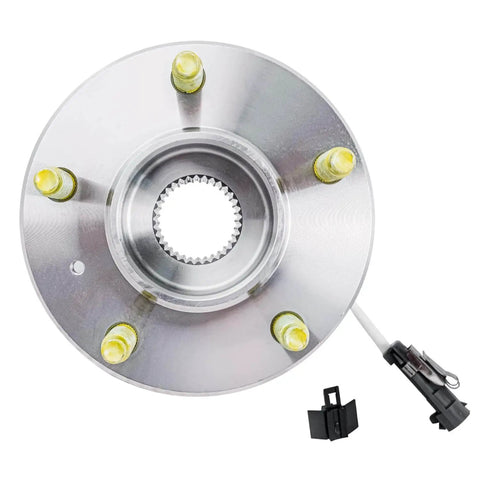 2 Front Wheel Hub Bearing Assemblies Replacement for Chevy Impala Monte Carlo with ABS sensor wire, top view