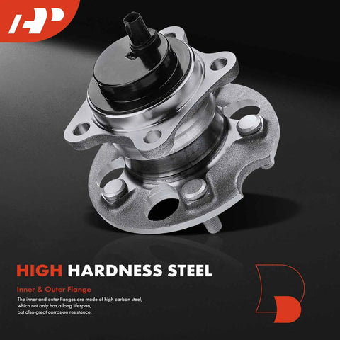 Rear Left Wheel Bearing And Hub Assembly With Abs For Toyota Highlander Fwd Only Compatible With 2008 3.5L V6 And 2009 2013 2.7L I4 Models 5 Lug Hub Designed For Durable Quiet Ride And Easy Install close-up view