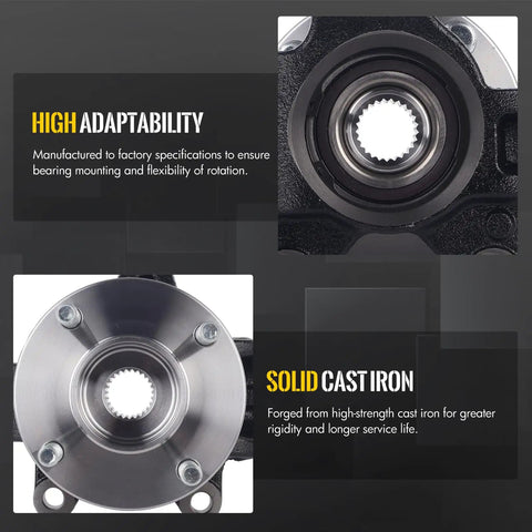 Direct-Fit Front Right Suspension Knuckle And Wheel Bearing Hub Assembly For Ford Focus 2006-2011 - Passenger Side, featuring adaptability and cast iron material
