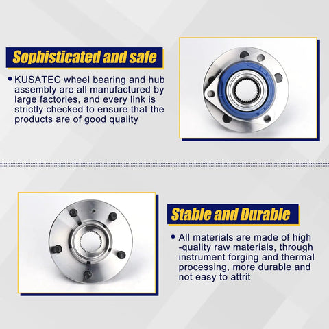 Front Wheel Bearing And Hub Assembly Direct Fit 5 Lug Bolts No ABS 513203 Fits Buick Allure Century LaCrosse Regal