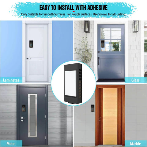 No Drill Doorbell Mount for Ring Battery Video Doorbell 2 3 4 2020 Release 2024 Release Plus Pro with Adhesive Steel Bracket