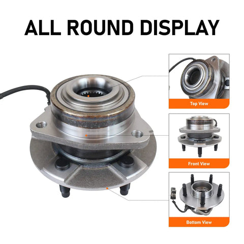 Front Wheel Bearing And Hub Assembly 5 Lug With ABS For 2005 2006 Chevy Equinox 2006 Pontiac Torrent And 2002 2007 Saturn Vue Aftermarket Replacement
